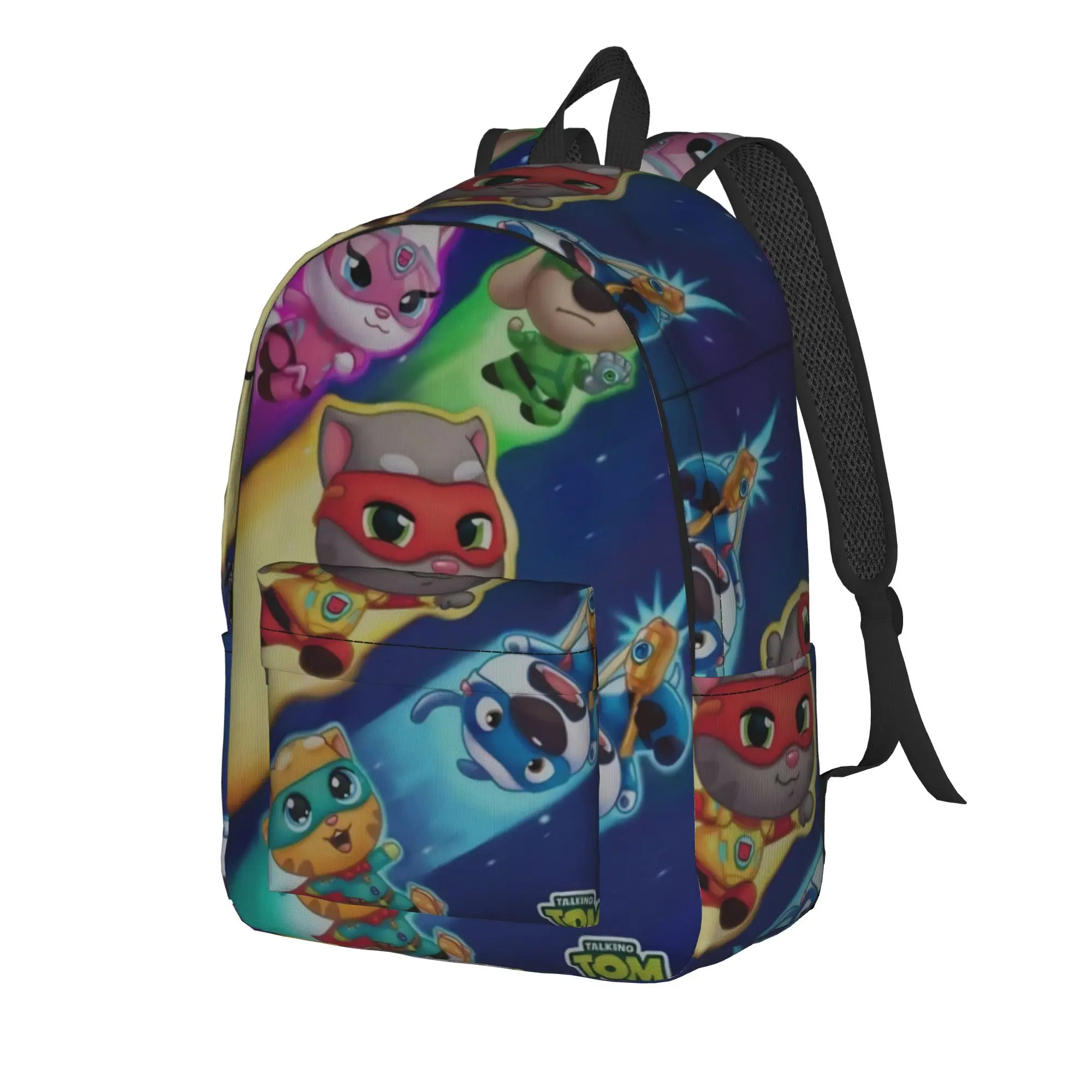 T-Talking T-Tom And F-Friends Teenage Backpack Durable High School Hiking Daypack for Men Women Laptop Computer Canvas Bags