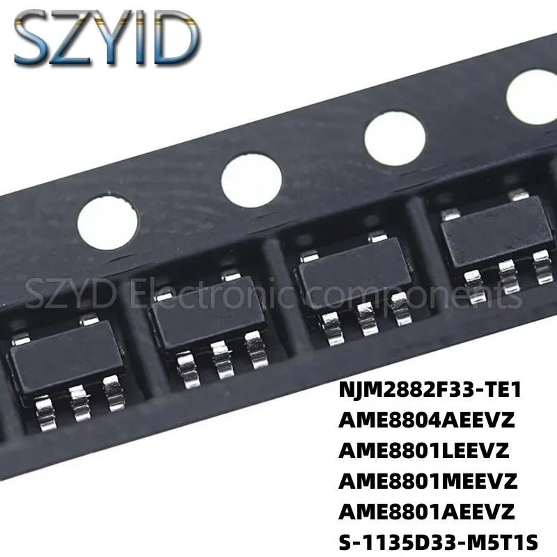 

100PCS SOT23-5 AME8804AEEVZ AME8801LEEVZ AME8801MEEVZ AME8801AEEVZ NJM2882F33-TE1