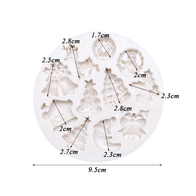 Baum Hirsch Weihnachten Silikon Kuchen Backform Sugarcraft Schokolade Cupcake Harz Werkzeuge Fondant Kuchen Dekorieren Werkzeuge – Detail 14