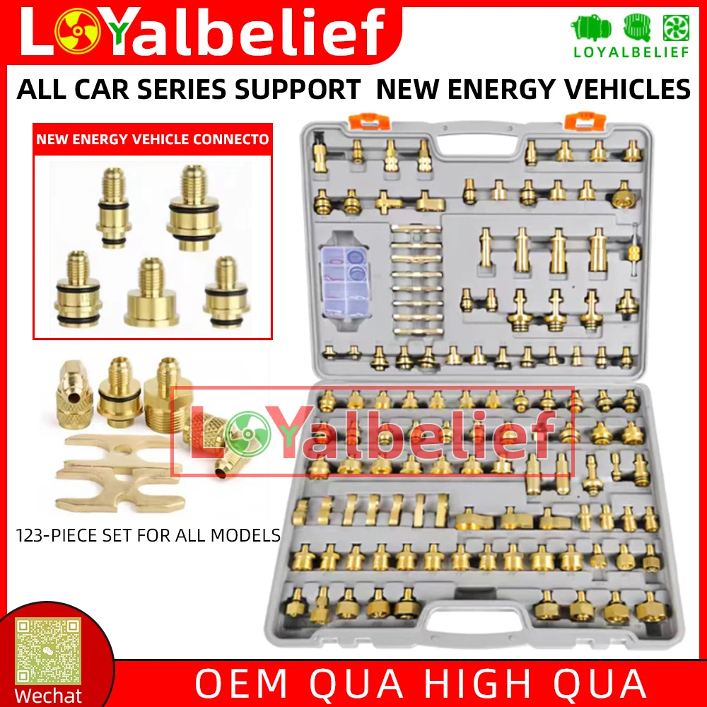 

123 Piece Set air conditioning leak detection plugging testing Tool For all car series new energy truck van engineering vehicle