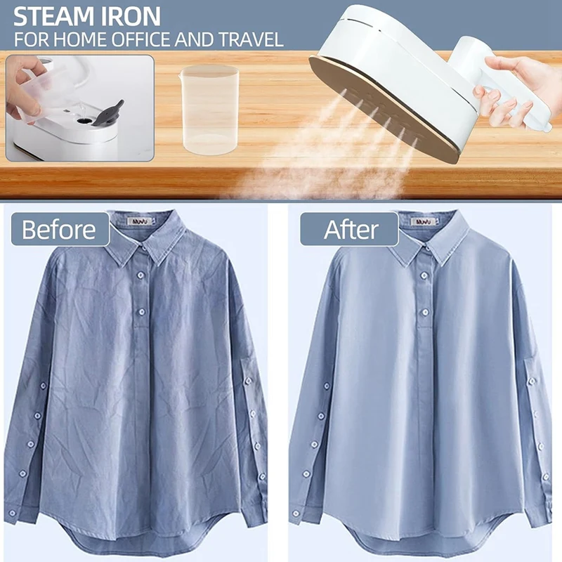 Portable Mini Steam Iron With Digital Screen, 2 In 1 Dry And Wet Ironing Handheld Clothing Steamer Small Iron