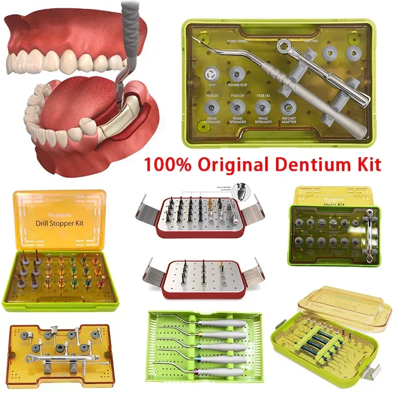 GreatLife 100% Original Dentium DASK Dental Implant Bone Chisel Digital Guide Surgery Prosthetic Osteotome Tool Kit Implant kit