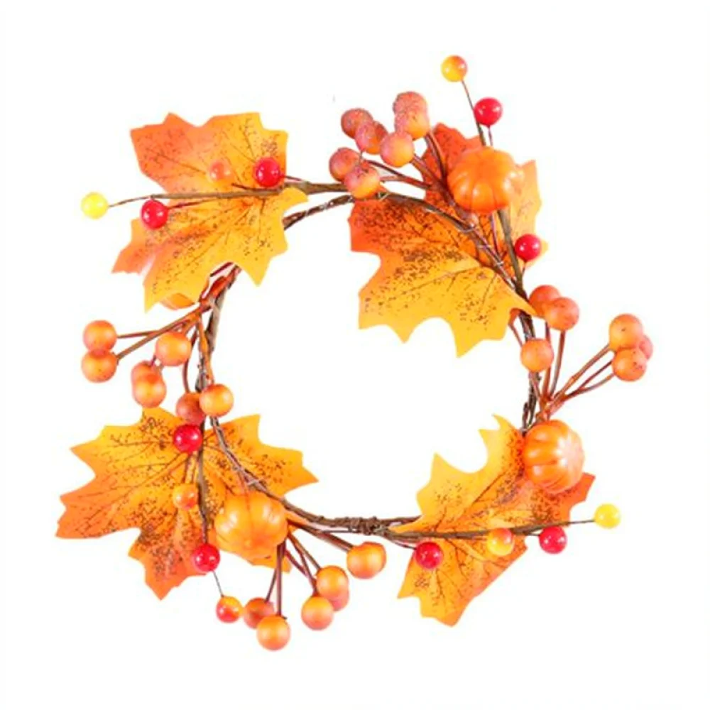pumpkin-maple-leaf-wreath-for-for-xinhe-autumn-door-garland-plastic-seasonal-home-decor-thanksgiving-wall-hanging-prop