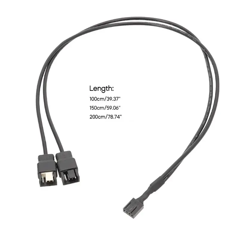 1 ~ 2Ways CPU 4 핀 PWM 케이스 냉각 팬 분배기 어댑터 케이블 1m/1.5m/2m Dropship