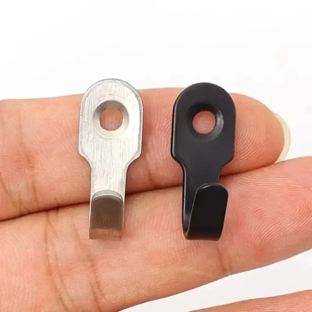 Mini gancho de acero inoxidable con artículos de tornillo, estante para llaves, perforación de pared, ganchos en forma de J, accesorios de cocina,