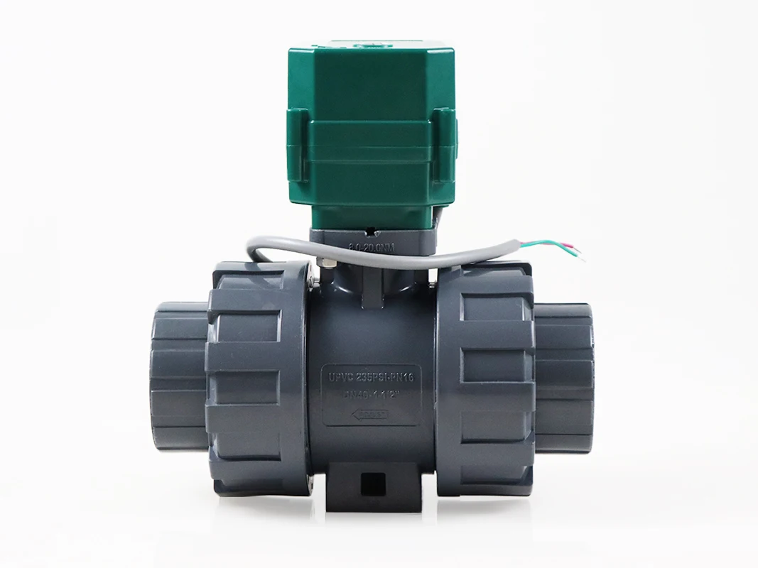 motorized pvc valve 12V, DN40 BSP(1.5\