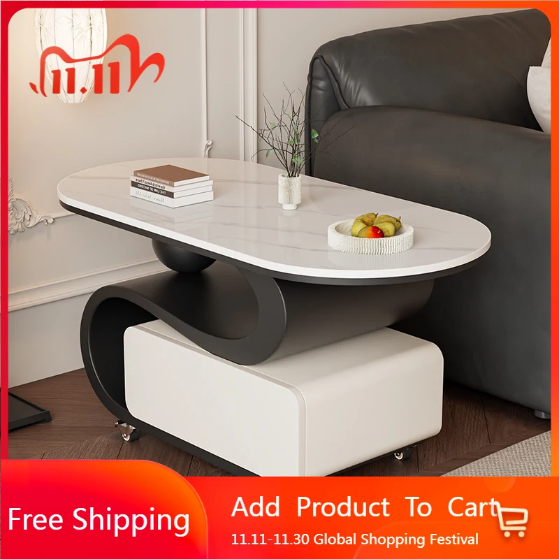 

Modern Luxury Coffee Table Decoration Living Room Aesthetic Side Table Minimalist Center Service Couchtisch Salon Furniture