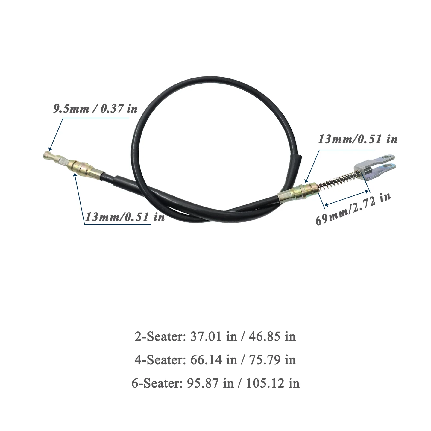 Golf Cart Accessories Brake Cable Set for 2/4/6-Seater Marshell Shuttle Car Buggy Car OEM 2206900016000 2206900015000