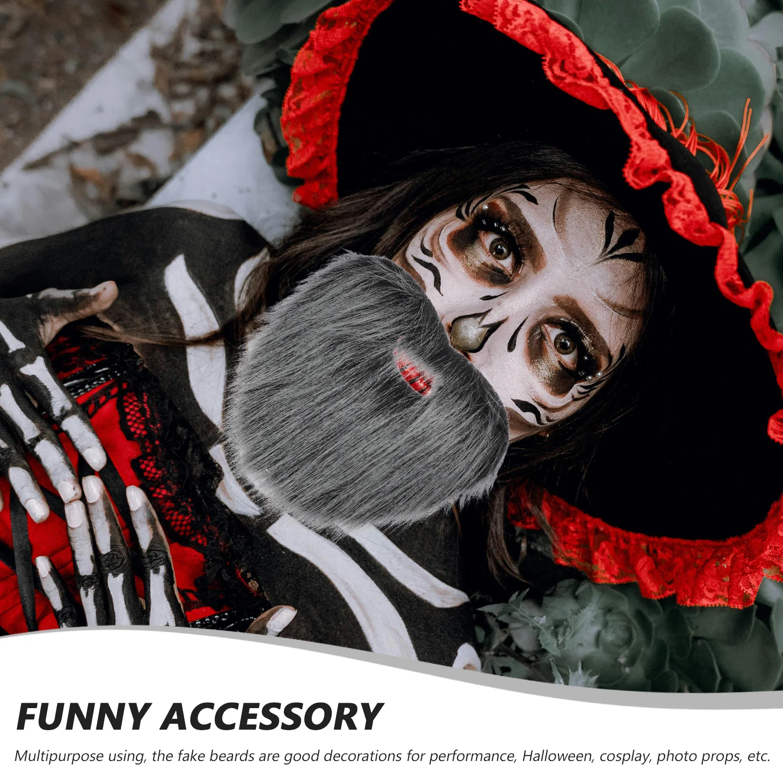 

Fake Beard Props Halloween Cosplay Beards Funny Costume Hair Party Cloth Moustaches