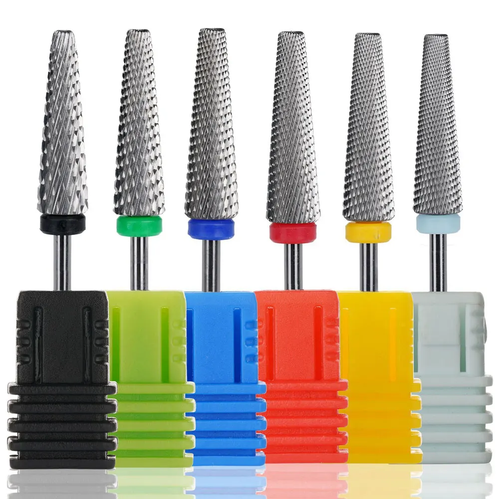 

NEW 5 in 1 24mm Extra Long Nail Drill Bits Carbide Tungsten Drill Bit Milling Cutter For Nail Gel Remove Accessory