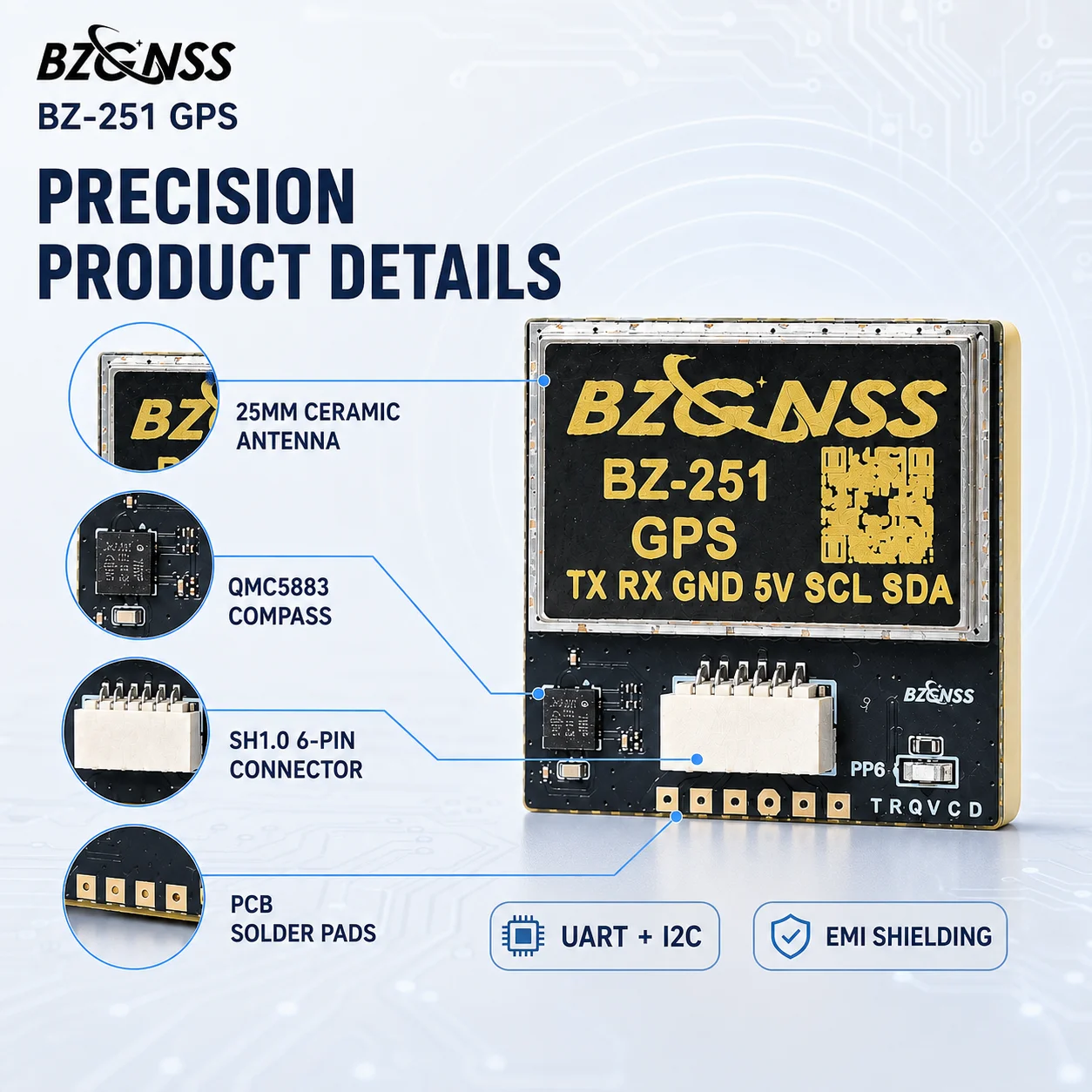 Module GPS FPV BZGNSS BZ-251 M - Drone Compass avis et prix