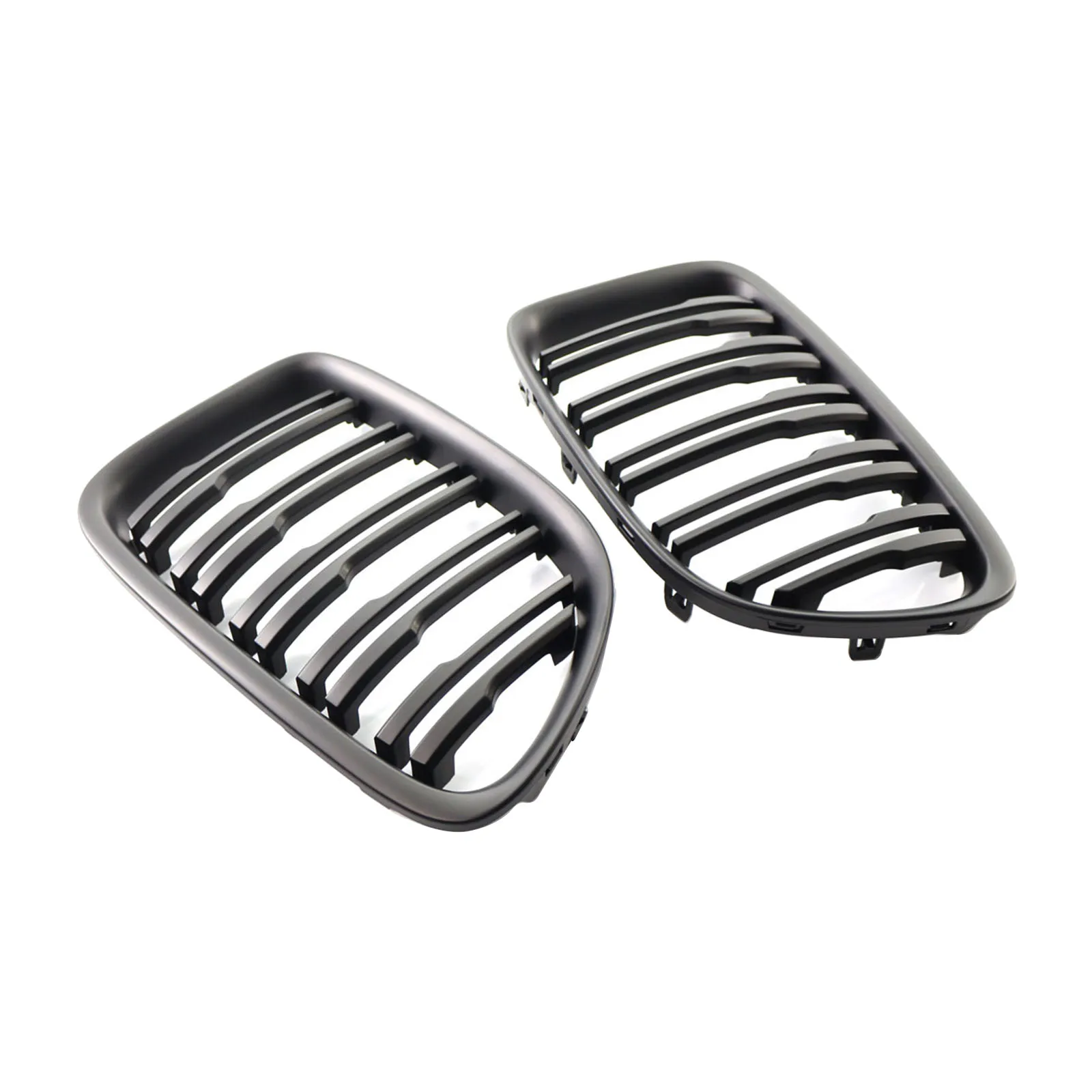 2 Packs Grille Front for BMW E84 X1 25i 28i 2009 2010 2012 2011 2014 Double Slat Bumper Racing Replacement Part Grill