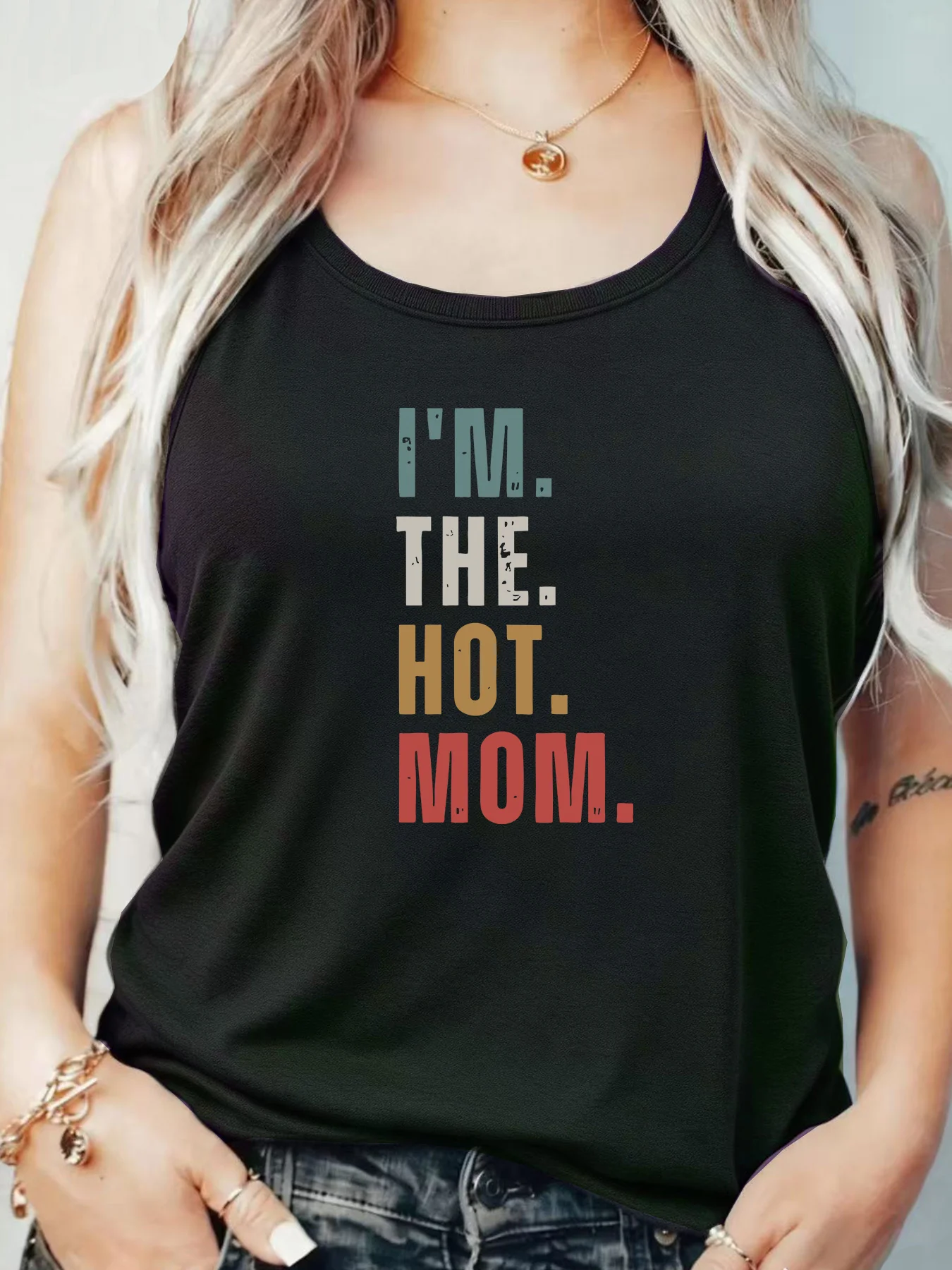 

Loose Fit Printed Pocket T-Shirt for Women with Ribbed Collar round Neck 1-8XL plus Size Comfortable Casual Vest