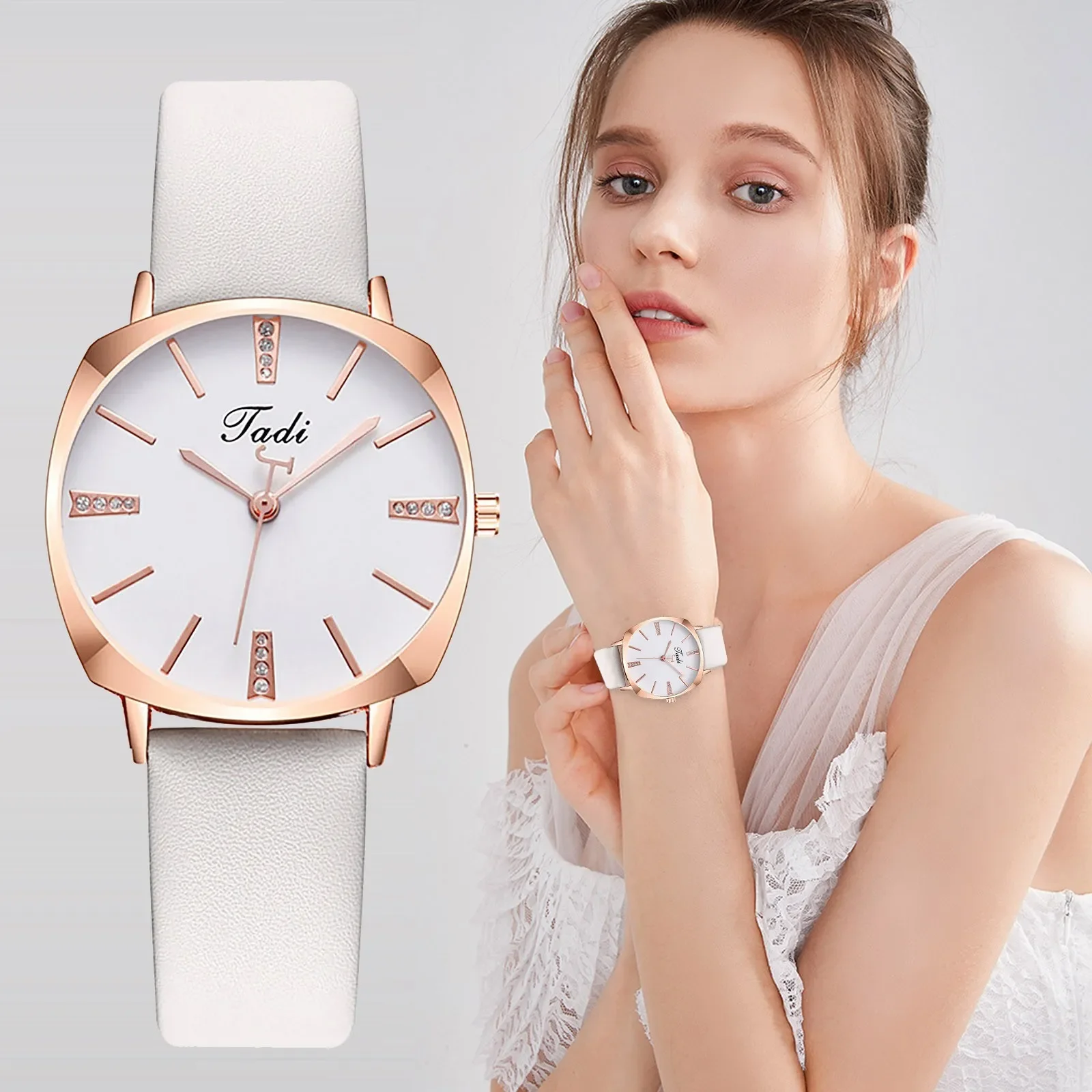 Popular Luxury Lady Watches Red Ladies Quartz Watch With Snake Pattern Genuine Leather Strap Simple Female Wristwatches