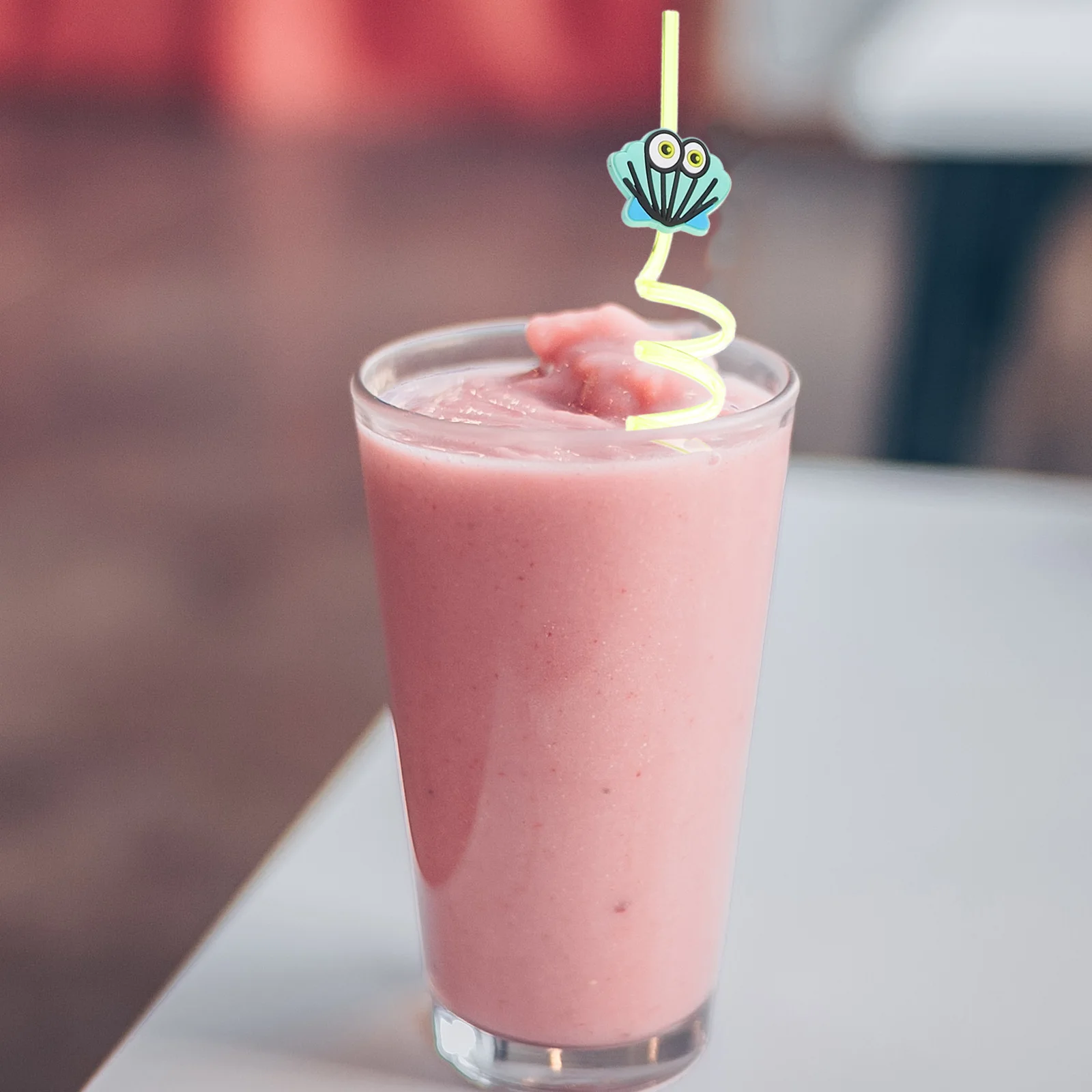 

10 Pcs Cartoon Straw Accessories Soft PETG Reusable Straws Party Supplies Sea Theme Drinking Straws Gifts Art Design Sea Turtle