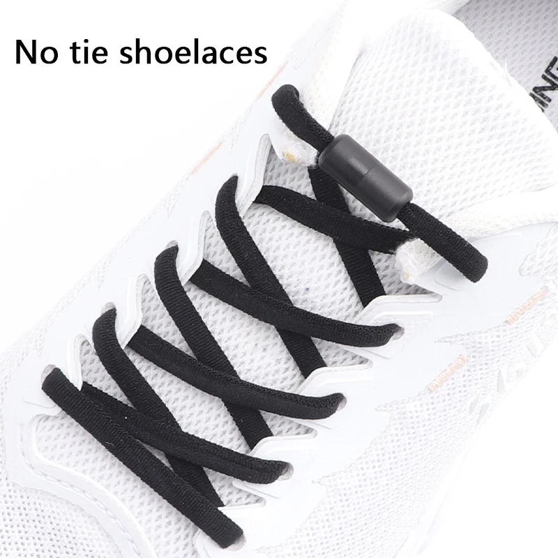 No tie Shoelace for Sports Round Shoelaces without ties Colorful Options Elastic laces Sneakers Kids Adult Shoes Accessories