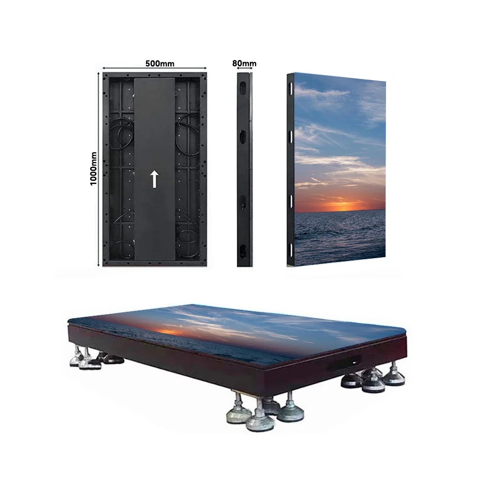 Fast Installation Indoor External Full-color Electronic Video Floor Screen Factory Price Custom Led Video Floor ScreenHigh-inten
