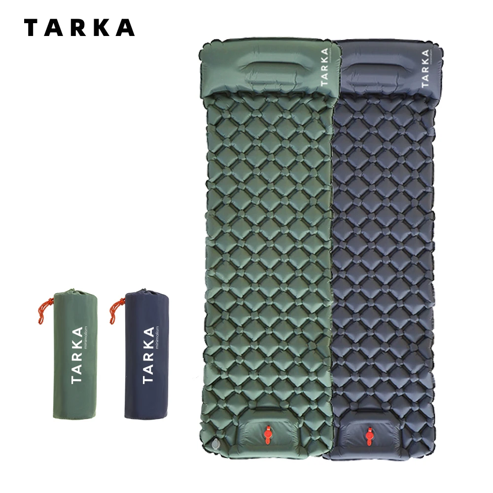 TARKA Inflatable Camping Mats Air Cushion With Pillow Outdoor Tourist Sleeping Pad Self-Inflating   Mattress For Hiking Climbing