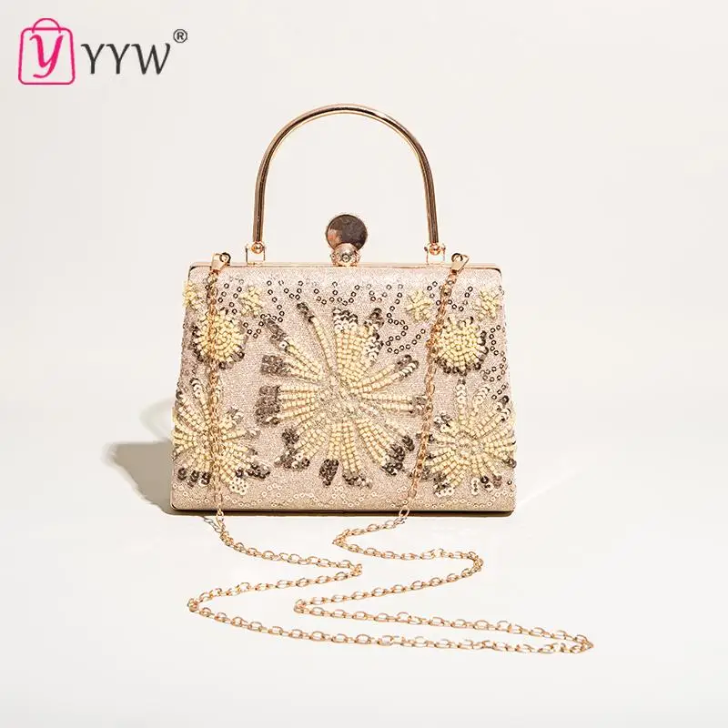 Elegant Embroidery Women Evening Bags Clutch Bag Rectangle Box Bag Handbags Fashion Party Clutches Purse Ladies Bolsa Feminina