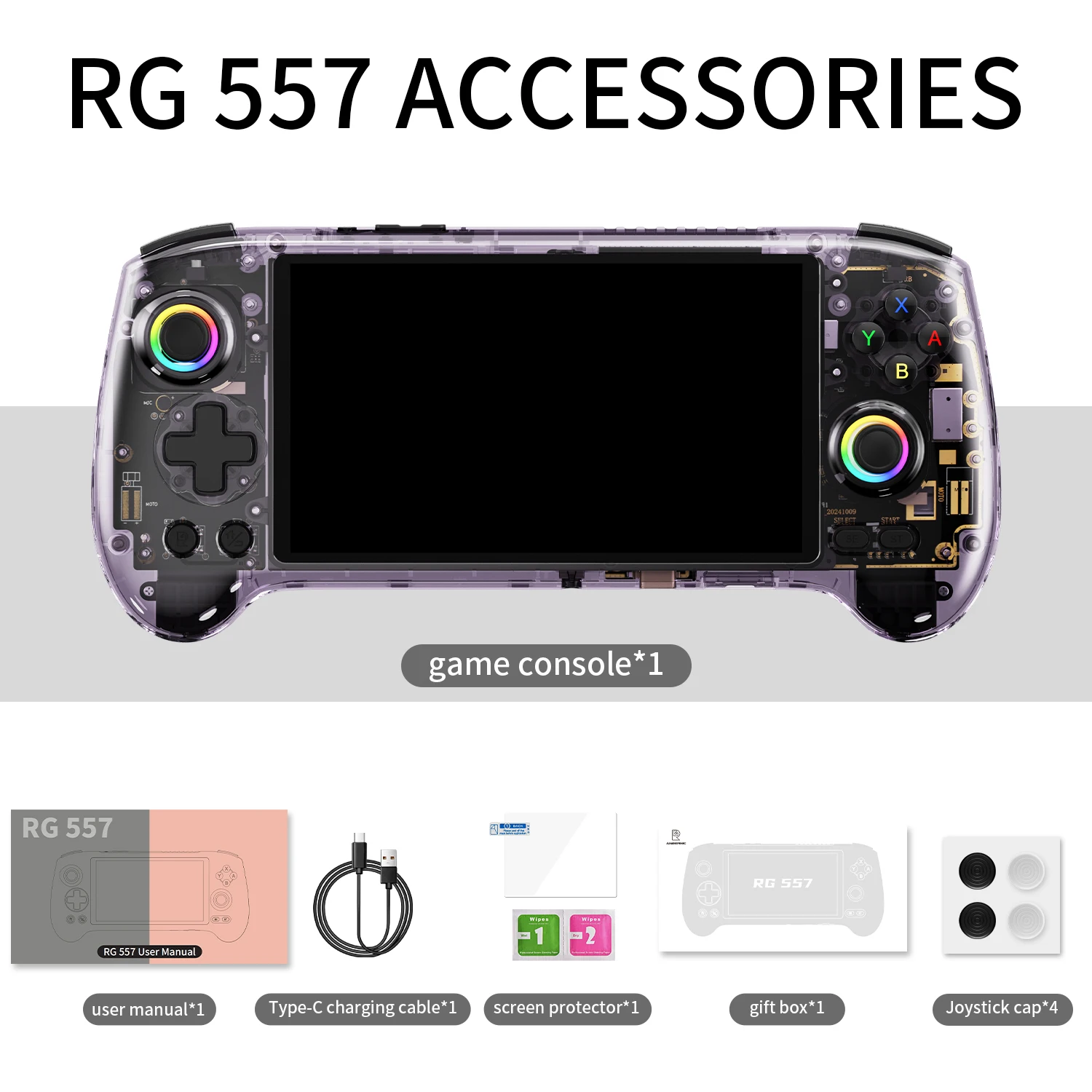 ANBERNIC RG557 RG556 Handheld Game Console 5.48 "AMOLED Scherm Android Koelventilator Draagbare Video Game Speler AI 1080P DP Uitgang