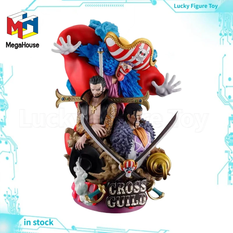 

【Оригинал】Megahouse ONE PIECE DX LOGBOX ONEPIECE 03, багги, дрокуль, Михок и София, фигурка крокодила, модель игрушки