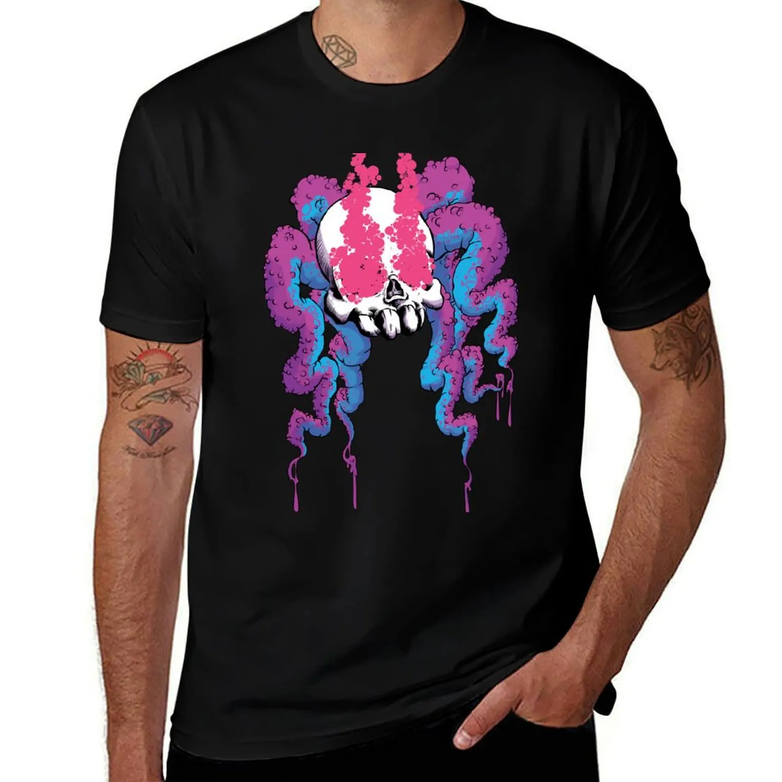 

Squid Skull T-Shirt anime sports fans designer shirts Aesthetic clothing mens fashion