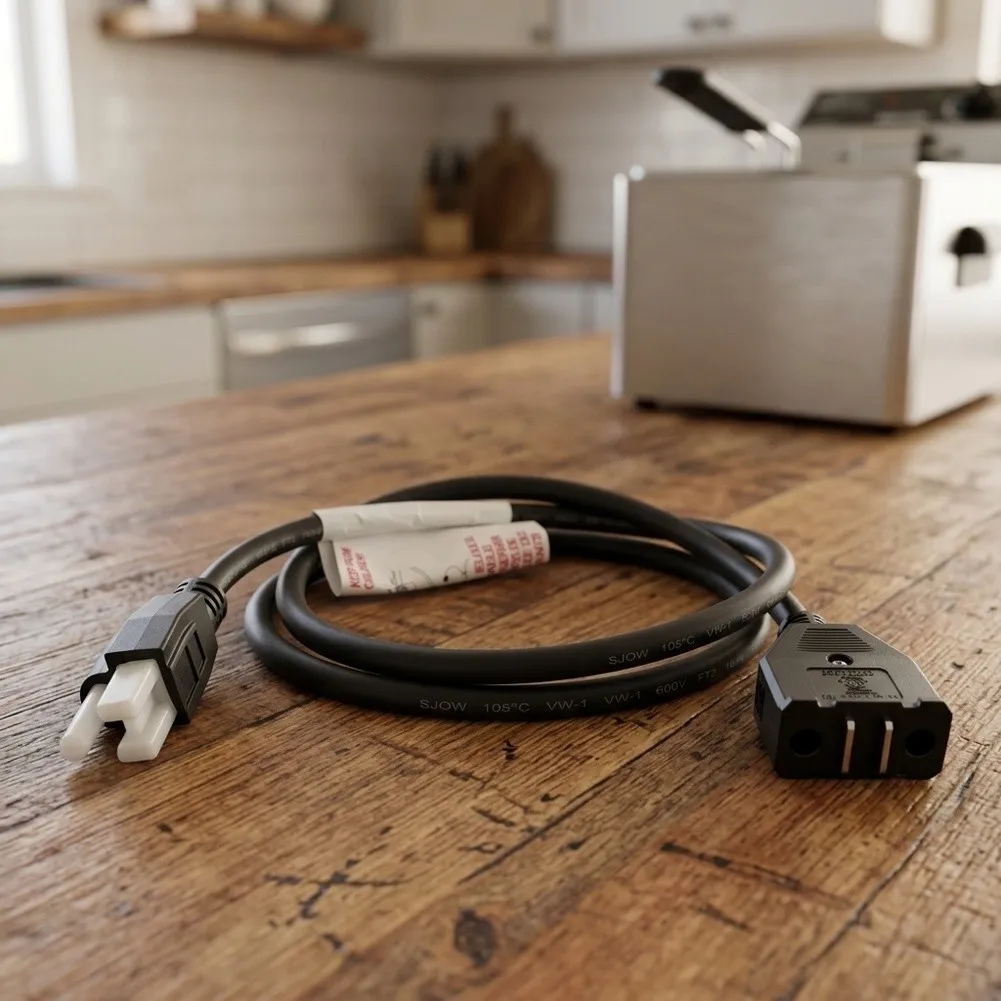 Fryer Replacement Part Magnetic Power Cord For Electric Fryer Heat Resistant Up To 1050 Stable Electrical Conduction