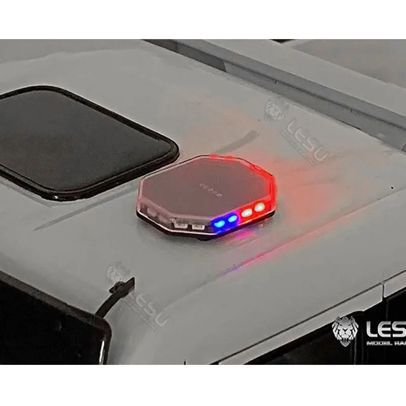 LESU For 1/14 Tamiya Led Red, Blue And Yellow Variable Mode, Fire Truck Engineering Warning Ceiling Light