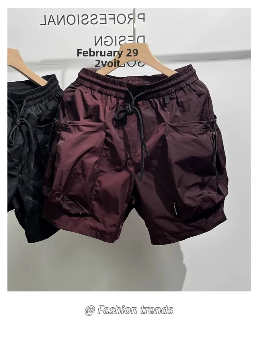 

Youthful Casual Workwear ort Pants Men's Summer Cool Qui Dry Wide Leg Outdoor Five-Quarter Trendy orts Breathable