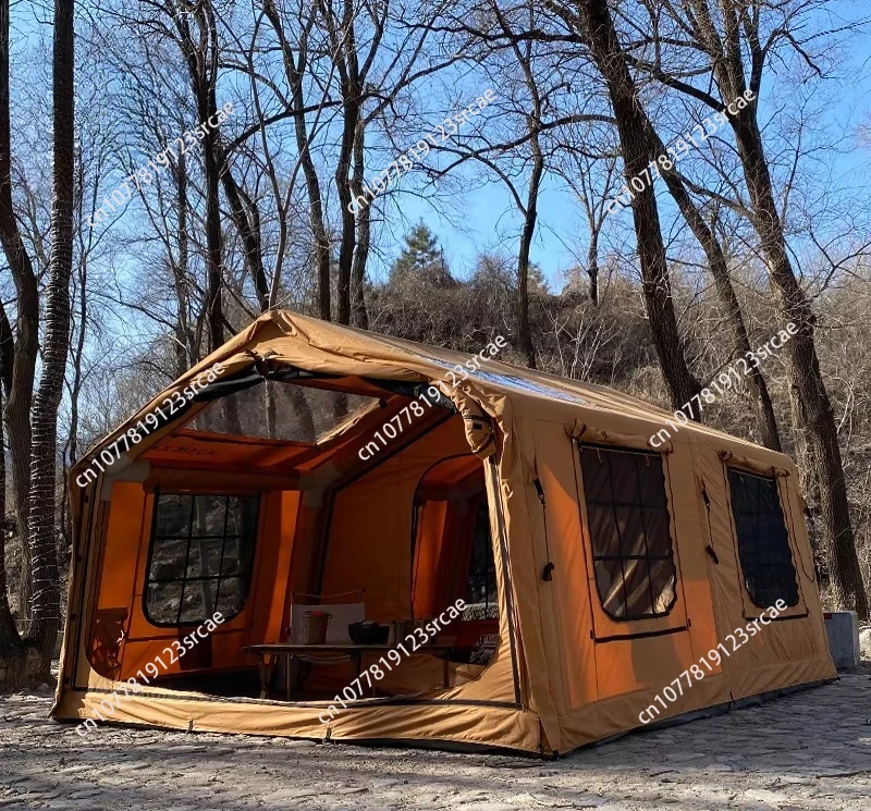 

Портативная уличная надувная палатка для кемпинга, новый дизайн, водонепроницаемый хлопок, походный альпинизм, непромокаемый солнцезащитный крем