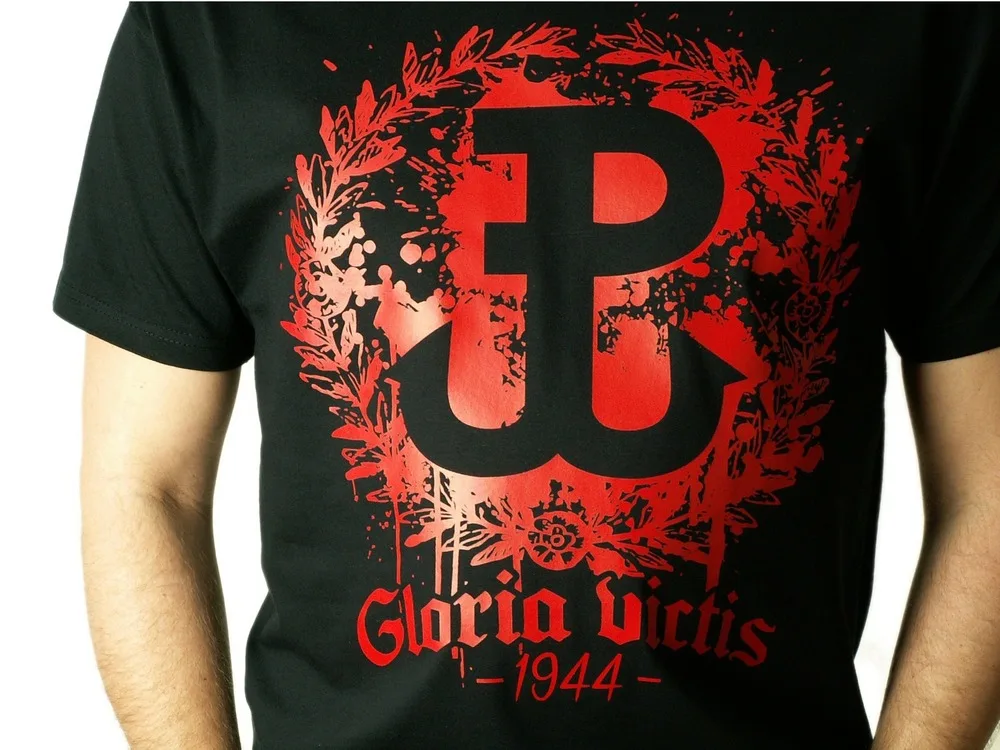 Glory of Victory1944 Warsaw Uprising Polish Fighting Symbol Slogan T Shirt Short Sleeve Casual 100% Cotton O-Neck Mens T Shirt