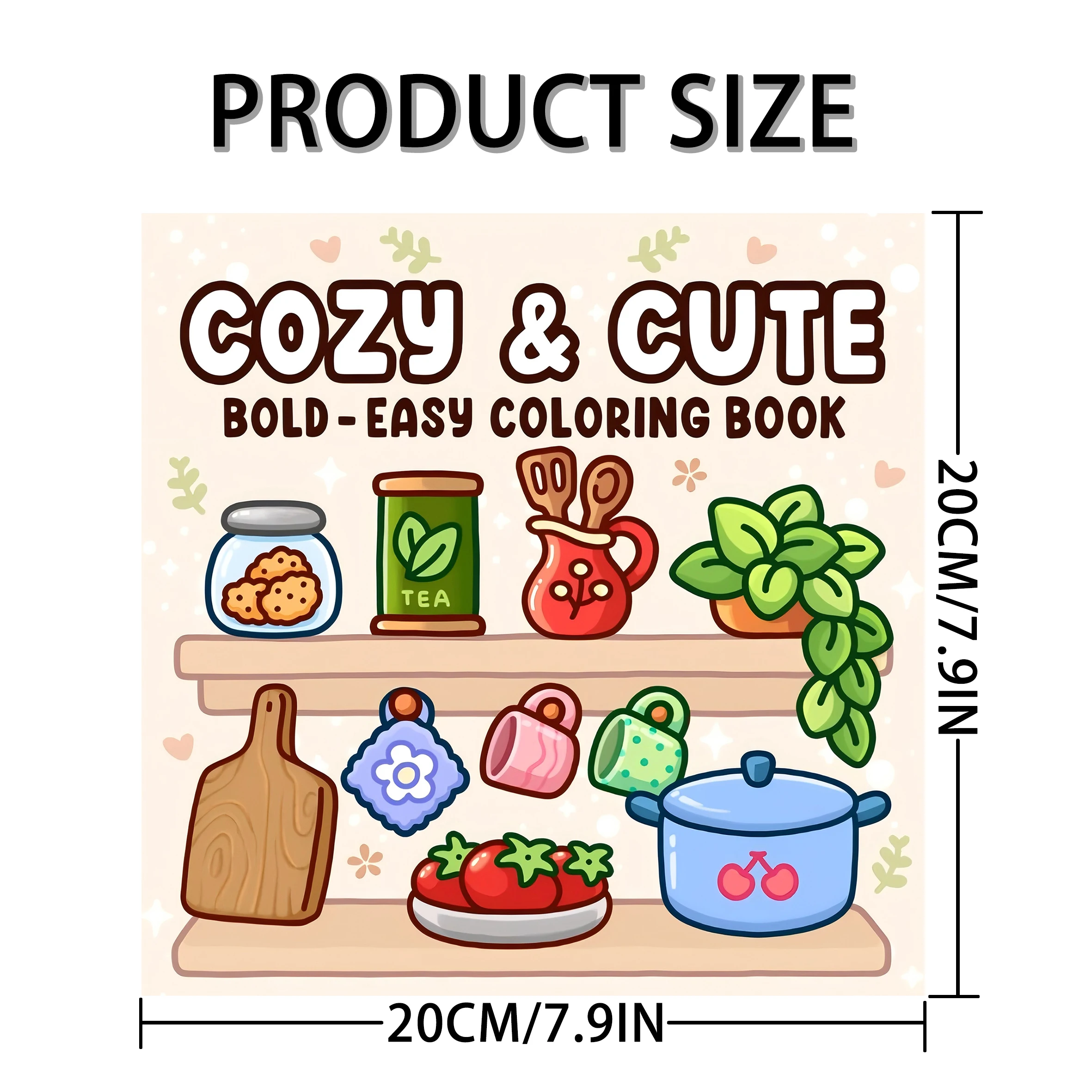 COZY & CUTE Bold-easy Patterns Coloring Book for Adults Cute Drawing Book Perfect Gift for Party and Birthday