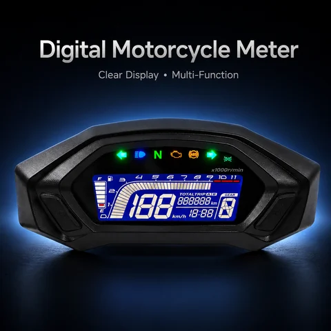 Multi-function LED Display Motorcycle Accessories Speedometer Moto Digital Dashboard Tachometer with ABS for Honda CB190R