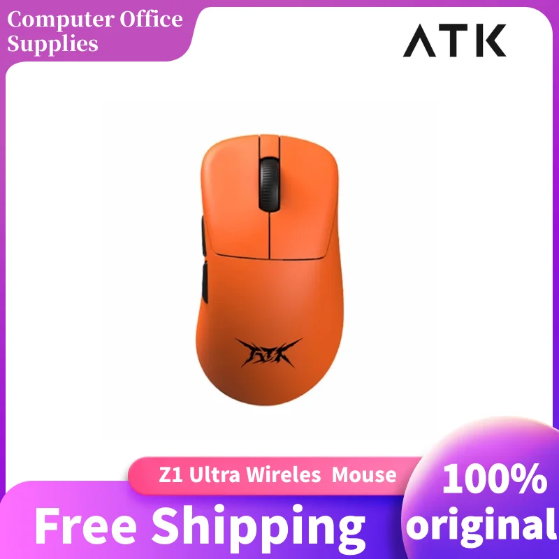 

ATK Z1 Ultra Беспроводная легкая мышь PAW3950 30K DPI Эргономичная игровая мышь с низкой задержкой ПК-плеер Аксессуары Подарок