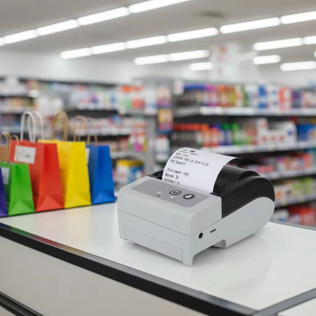 

80mm/s Portable Thermal Printer with Cutter Lightweight Convenient Easy to Use Suitable for Outdoor