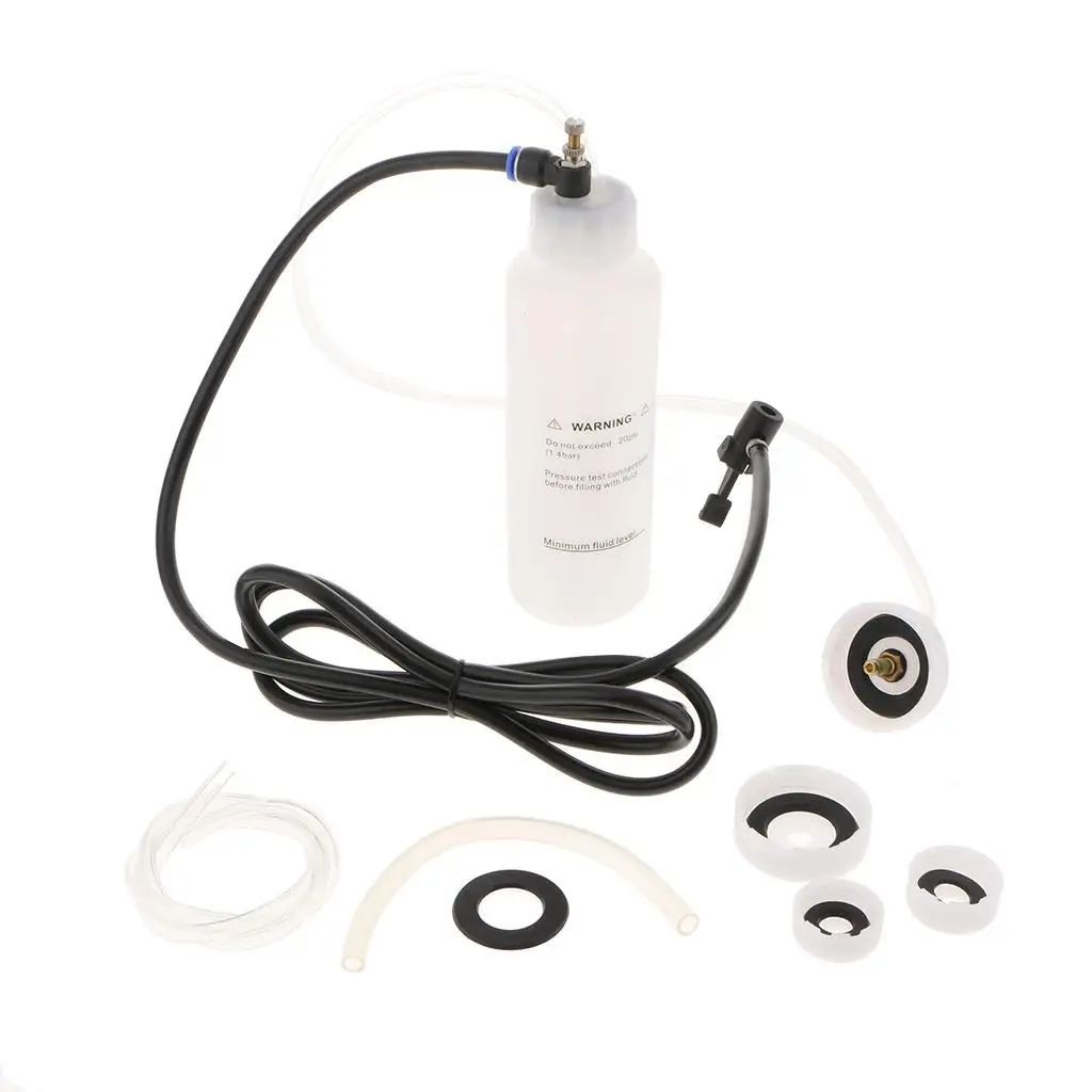 ABN Pneumatic Vacuum Brake and Clutch Bleeder Kit 1 Liter Master Cylinder Air Pressure Fluid Bleed Tool