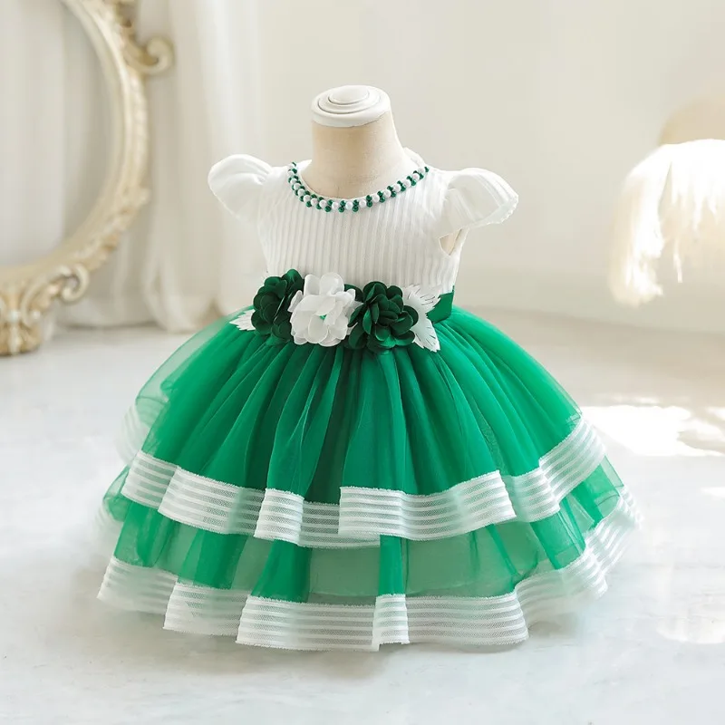 เด็กชุดเจ้าหญิงสาวชุด Pom ชุด Rose เด็กเทศกาลฉลองสัปดาห์ทารกสาวน้อยเสื้อผ้าประสิทธิภาพ