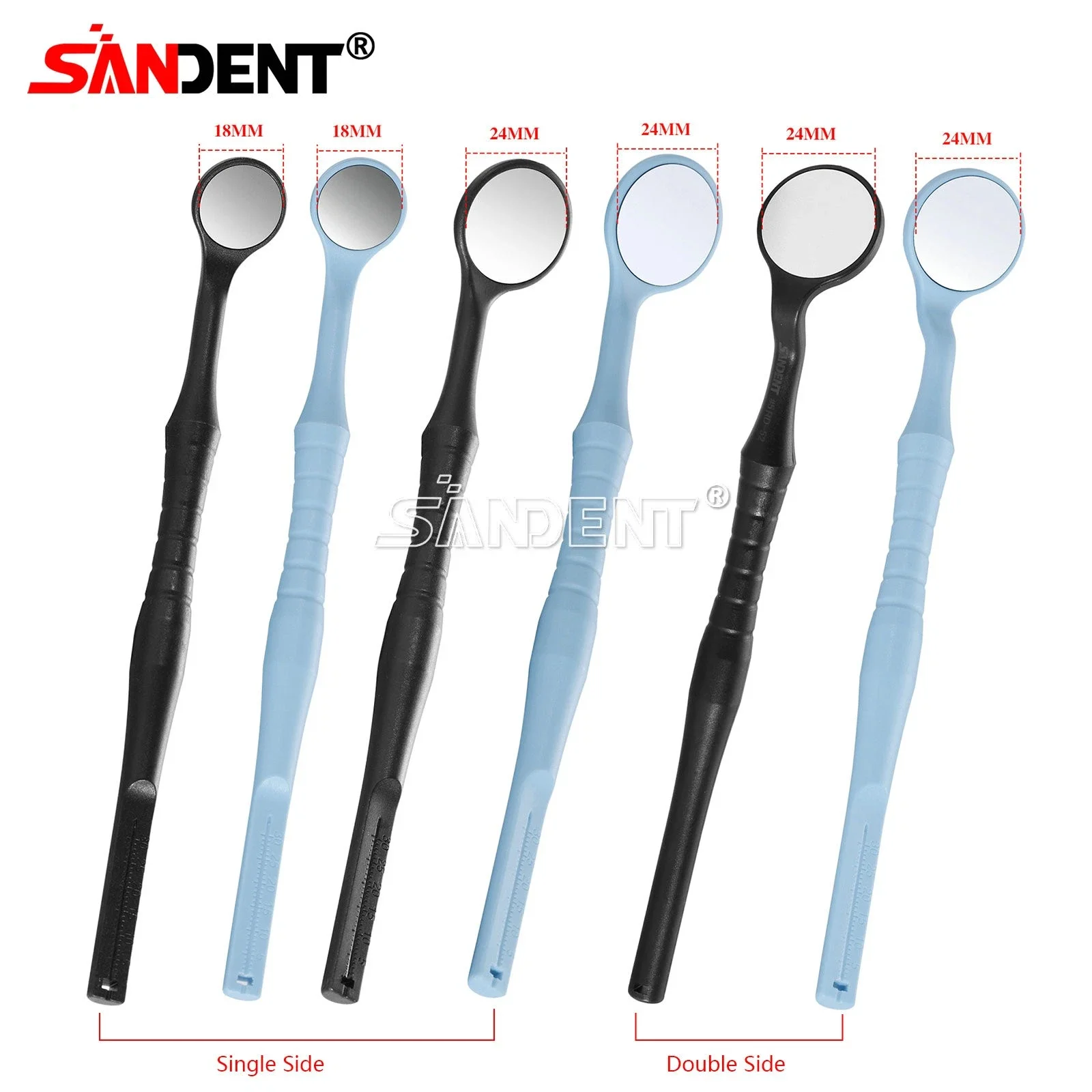 

Зеркало стоматологическое с пластиковой ручкой, одностороннее/двустороннее, 1 шт.