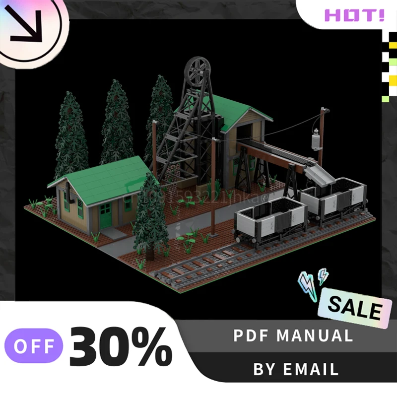 

[2476 шт.] индивидуальный набор креативных строительных блоков MOC Mine STEM игрушки DIY комплект строительной модели подарки на день рождения