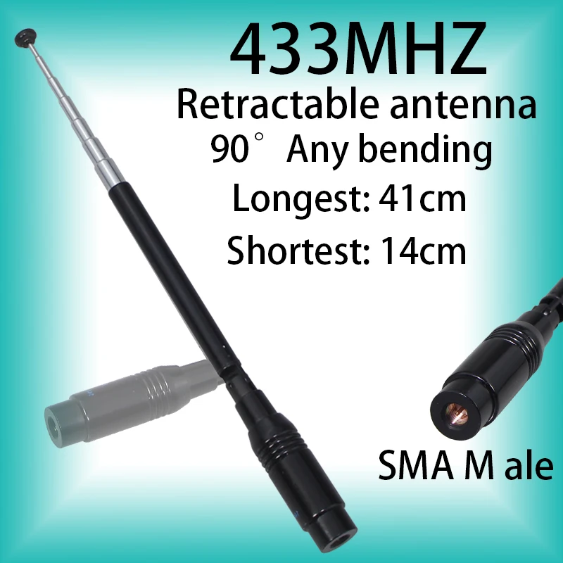 

433MHz LORA gateway module, telescopic and foldable antenna for data transmission and video transmission radio, bendable antenna