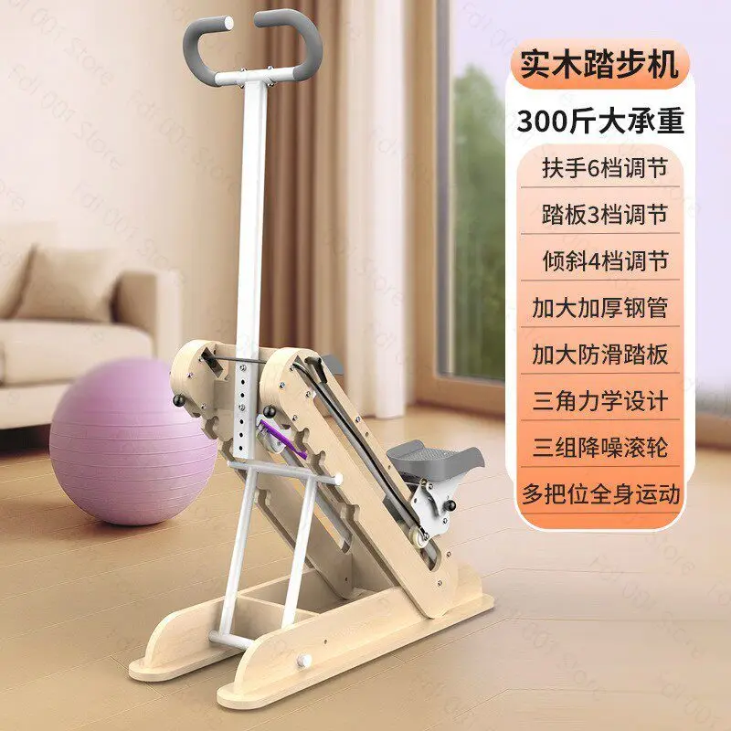 Folding Indoor Stair Climber with 3 Adjustable Resistance Levels, Simulated Mountaineering In-place Workout Machine
