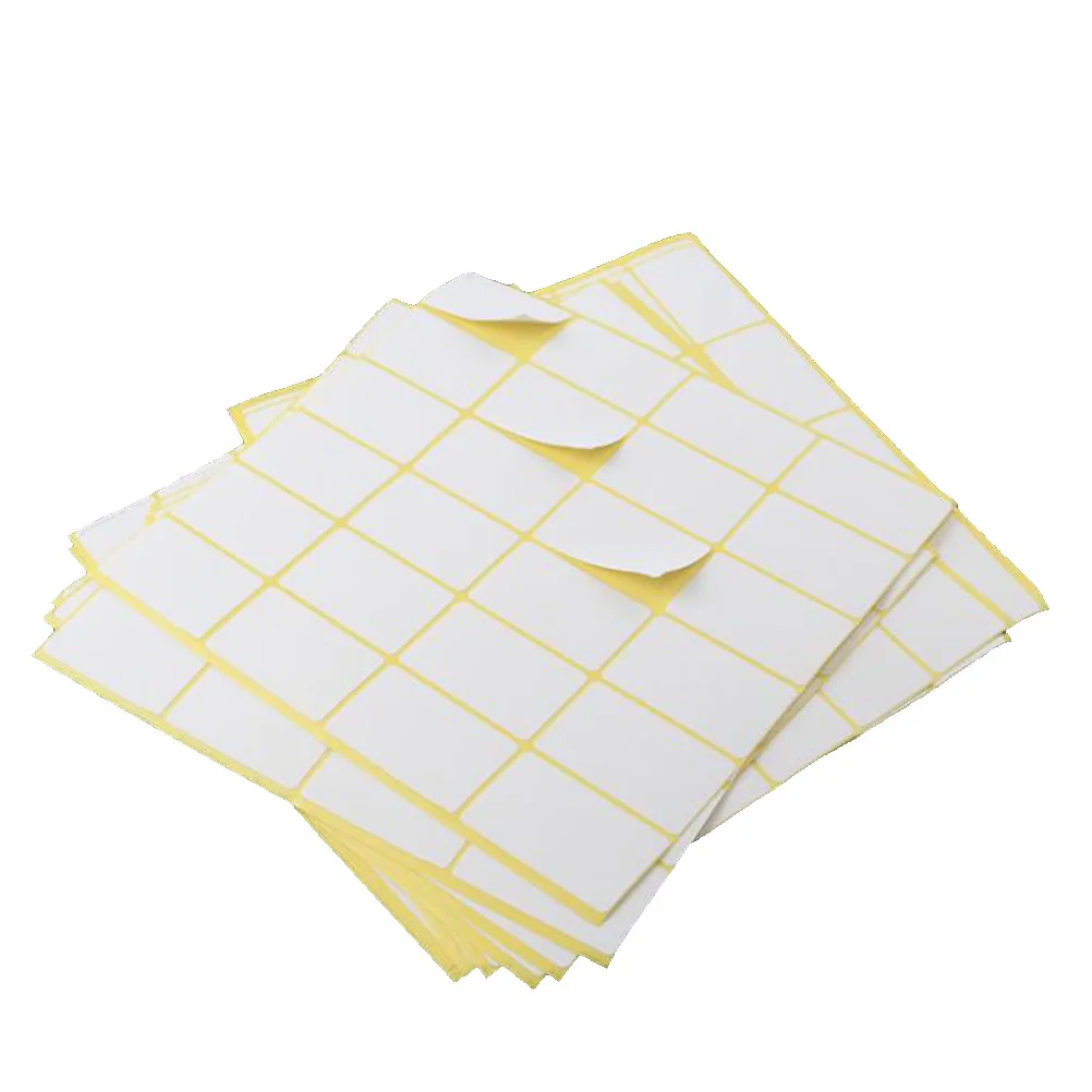 15Pcs Blank Self Adhesive Paper Stickers for Office School Home Organization Label 25x42mm Blank Stickers Paper Label