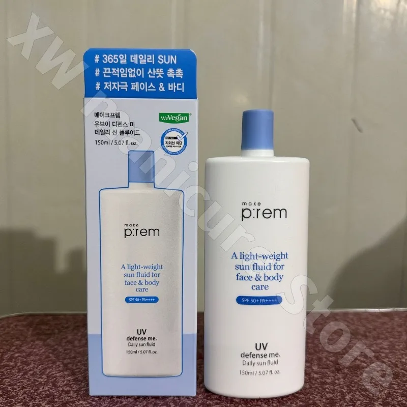 South Korea Makeprem UV Protective Sunscreen Cream Soothing and Repair Refreshing Non-stick Anti-blue Light 150ml