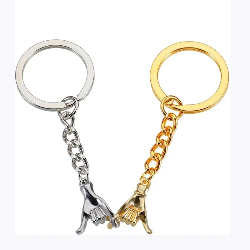 Metal Hands In Hands Key Buckle Matching Compact Lightweight  Key Rings Couple Lover Promise Key Buckle For Friendship New 2025