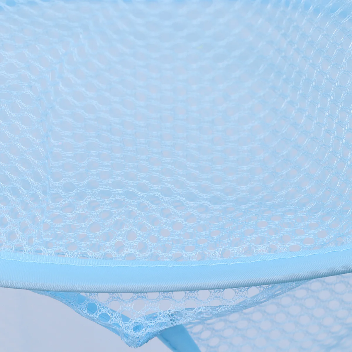 

3 Compartments Storage Organizer Bag Foldable Mesh Laundry Shoe Basket For Kids Room Blue Clothes Organizer Bag Portable