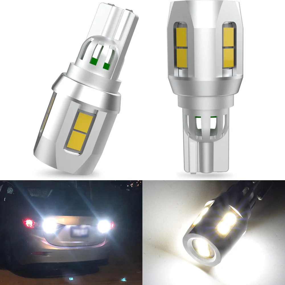 

2Pcs T15 W16W 921 912 Super Bright 2400LM 2835 SMD Chips Canbus No Error Car Backup Reserve Lights Bulb Tail Lamp 6500K White