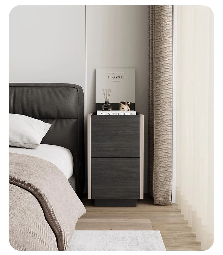 

Super narrow bedside table modern simple bedroom crevice solid wood narrow cabinet 30cm small bedside storage cabinet