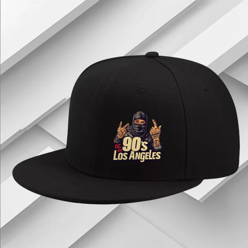 A 90s Los Angeles Printed Hip-hop Baseball Cap, Suitable for Both Men and Women with Adjustable Design, Applicable to All Season