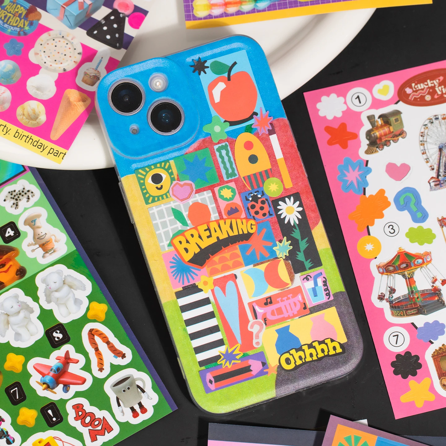 Y2K Mixed Style Dopamine Stickers, Journal Decorations for Diary, Photo Album & Phone Case Makeover