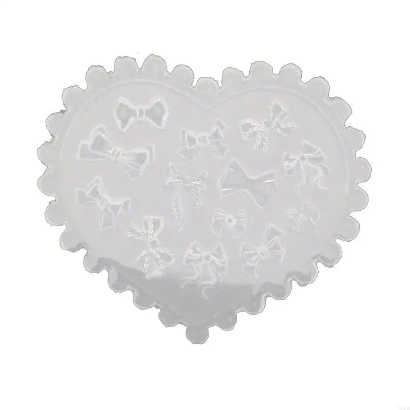 3D mini bowknot stampo silicone intaglio intagliato intagliato stampo gel utensili manicure n2ud